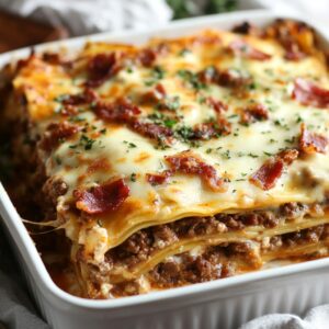 Bacon Cheeseburger Lasagna Recipe