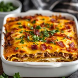 Bacon Cheeseburger Lasagna Recipe