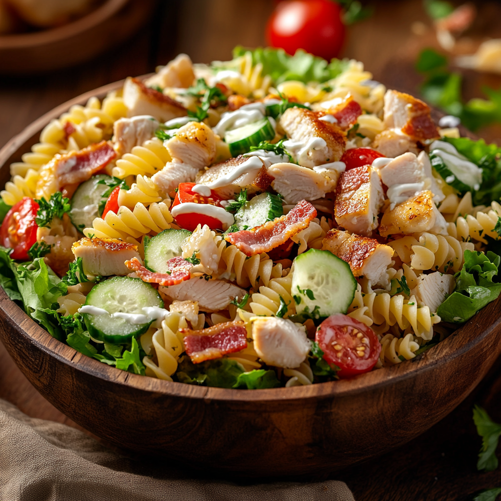 Club Sandwich Pasta Salad Recipe
