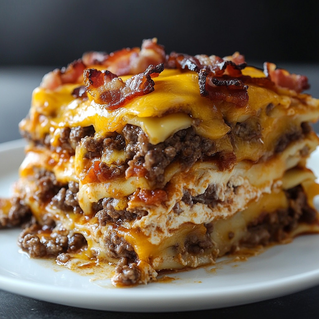Bacon Cheeseburger Lasagna Recipe