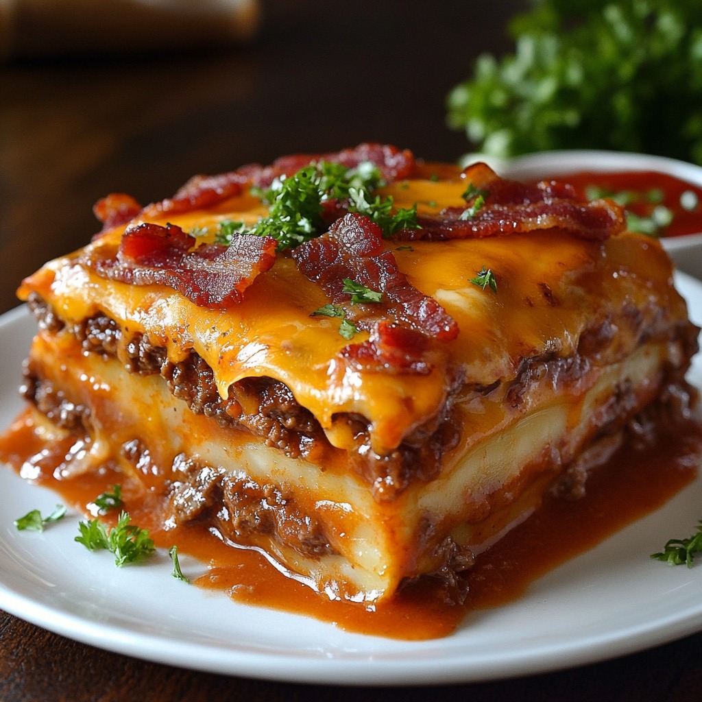 Bacon Cheeseburger Lasagna Recipe