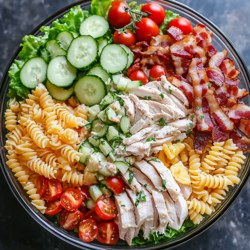 Club Sandwich Pasta Salad Recipe