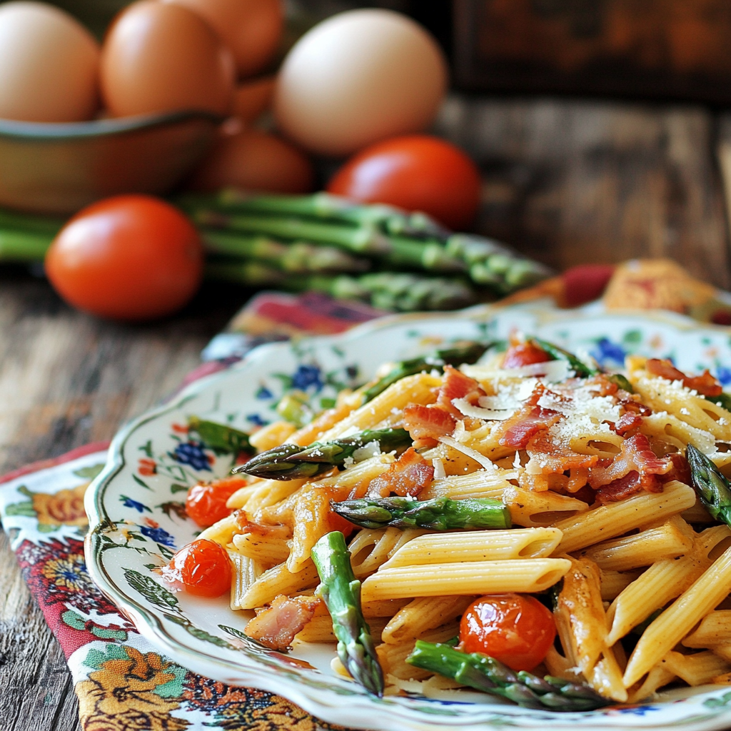 Asparagus Tomato Pasta Recipe​