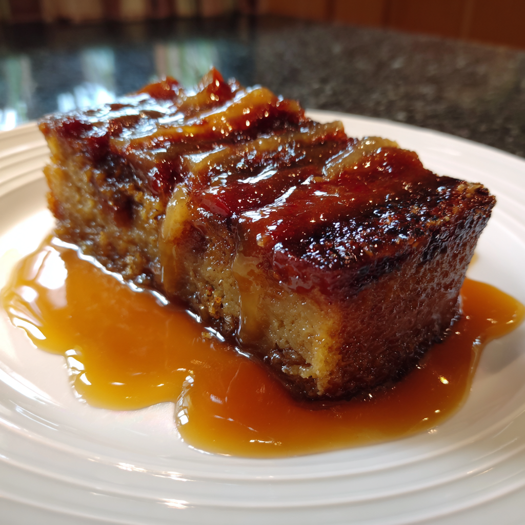 baked sticky rhubarb pudding recipe