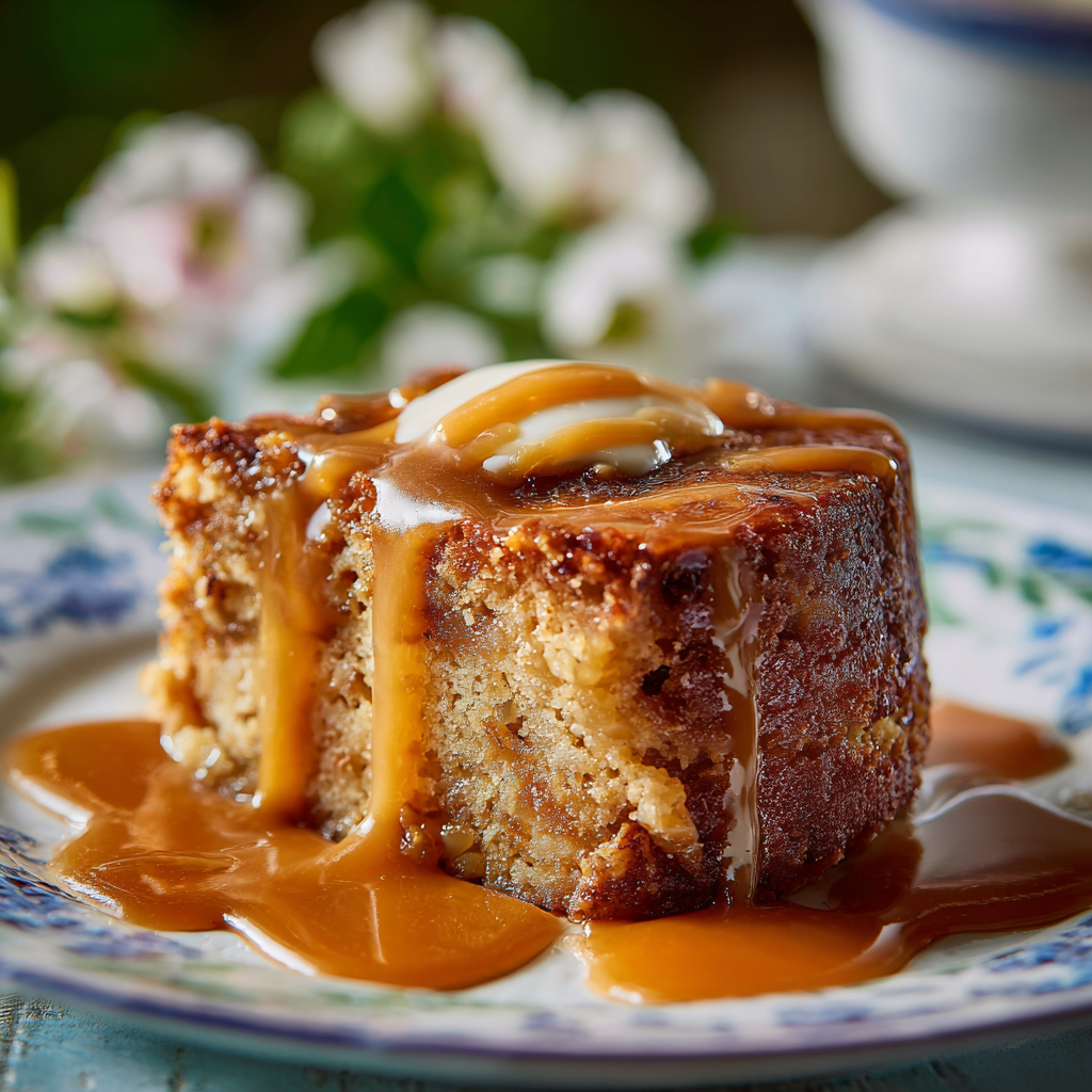 baked sticky rhubarb pudding recipe