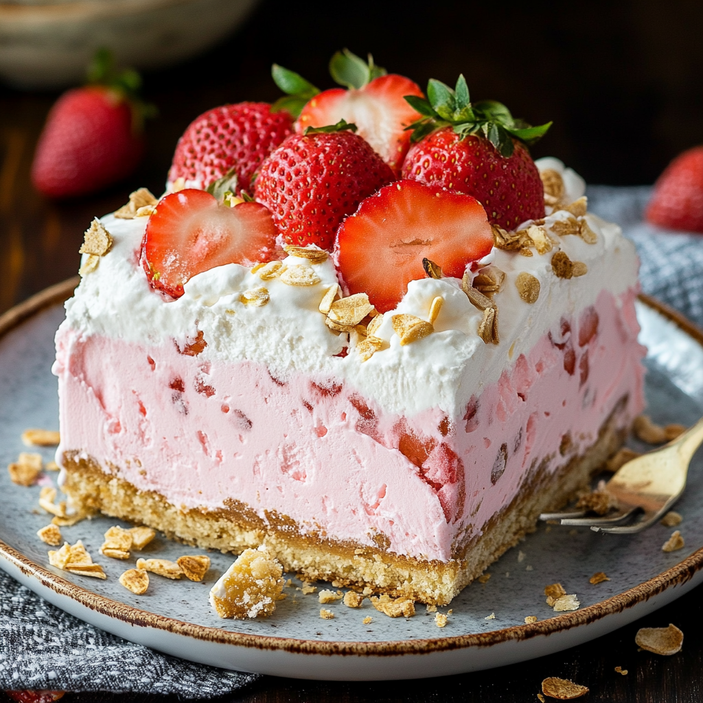 Strawberry Cheesecake Ice Cream Cake Recipe
