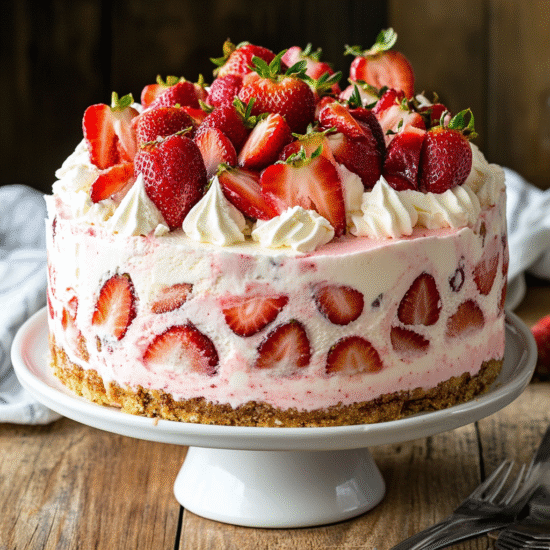 Strawberry Cheesecake Ice Cream Cake Recipe​