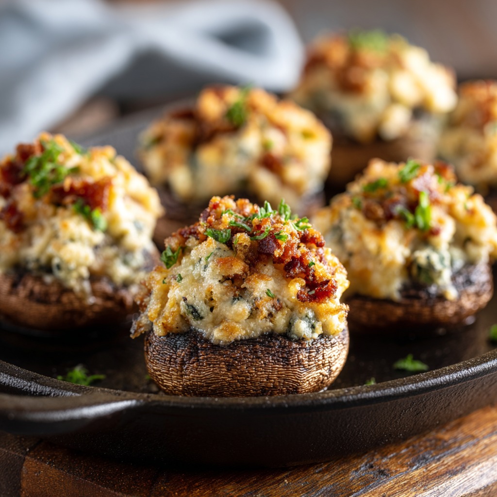 Longhorn Stuffed Mushrooms Recipe​