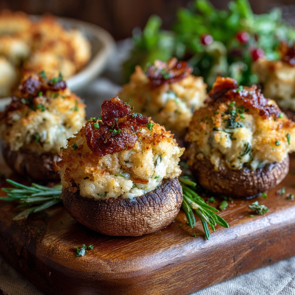 Longhorn Stuffed Mushrooms Recipe​