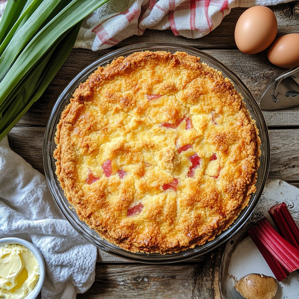Crustless Rhubarb Pie Recipe​