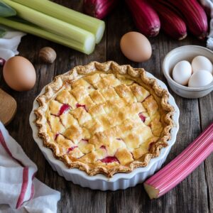 Crustless Rhubarb Pie Recipe​