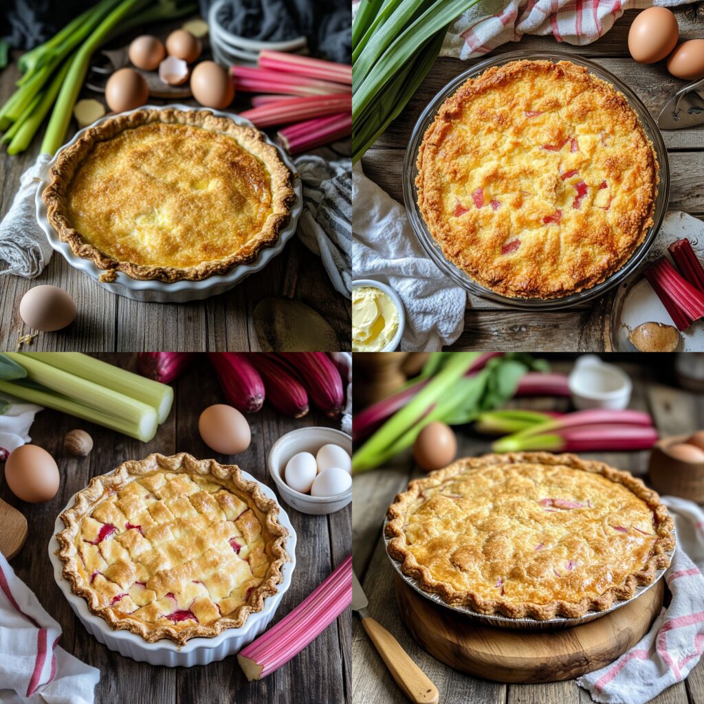 Crustless Rhubarb Pie Recipe​