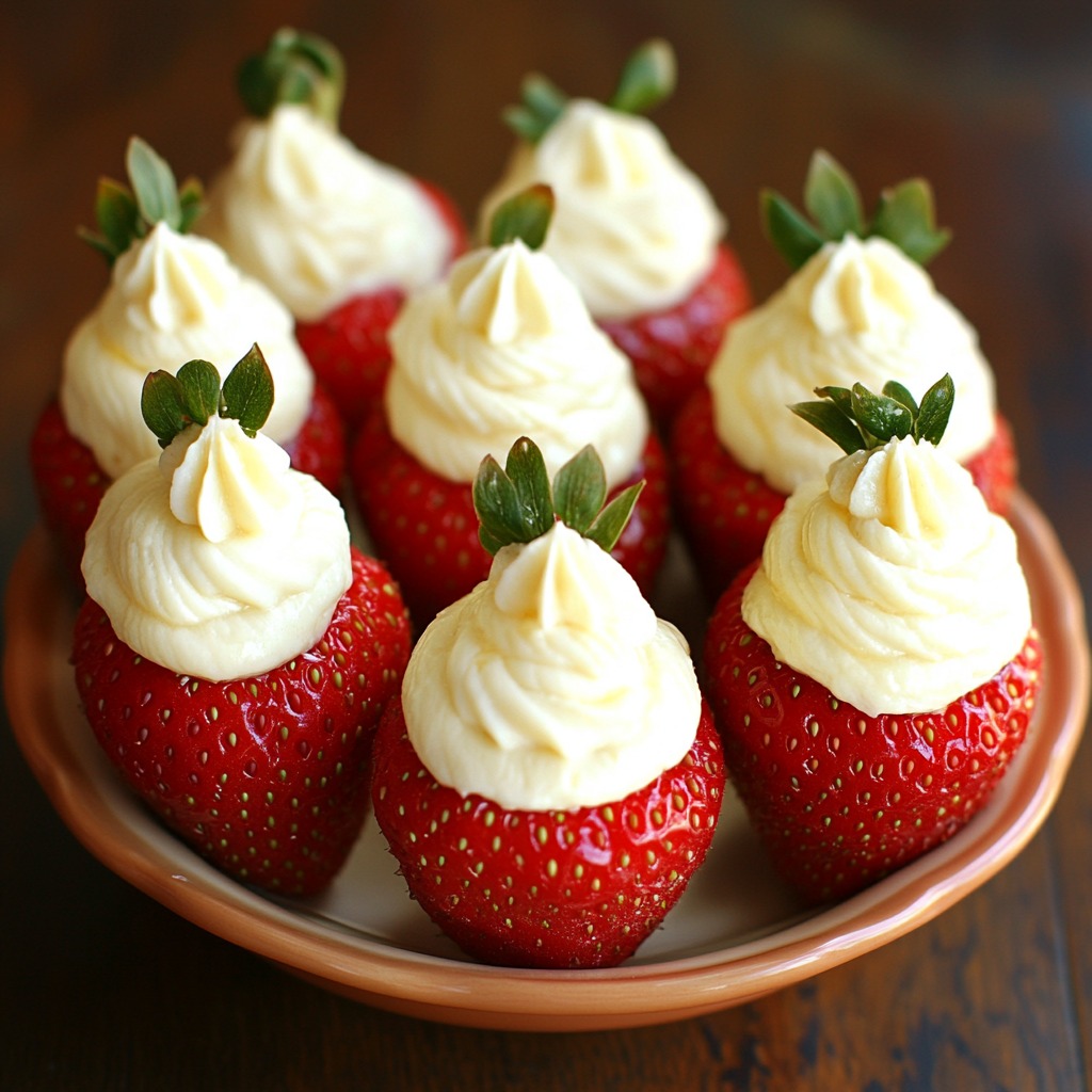 Cheesecake Deviled Strawberries Recipe