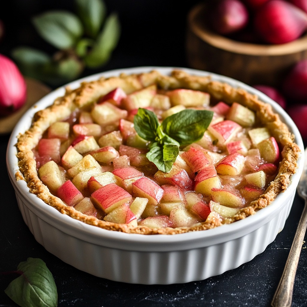 Crustless Rhubarb Pie Recipe​