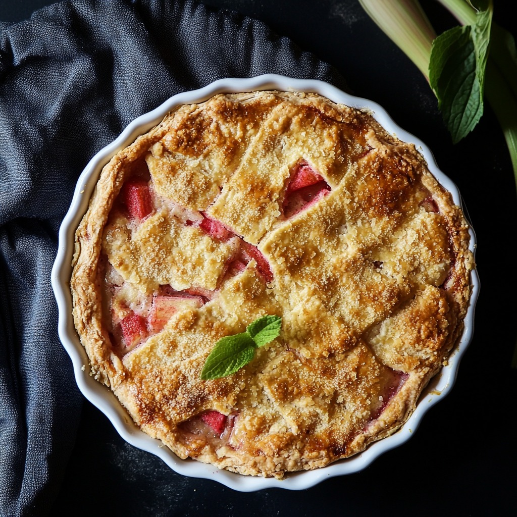 Crustless Rhubarb Pie Recipe​