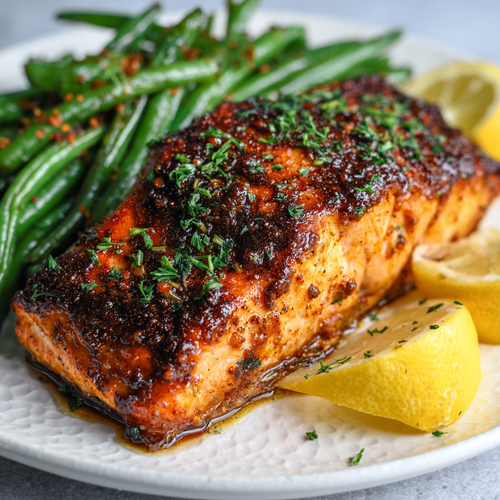 Hot Honey Air Fryer Salmon​