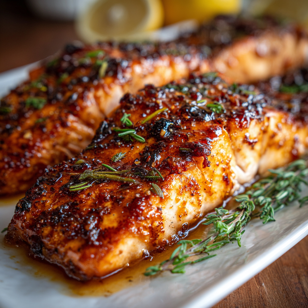 Hot Honey Air Fryer Salmon​