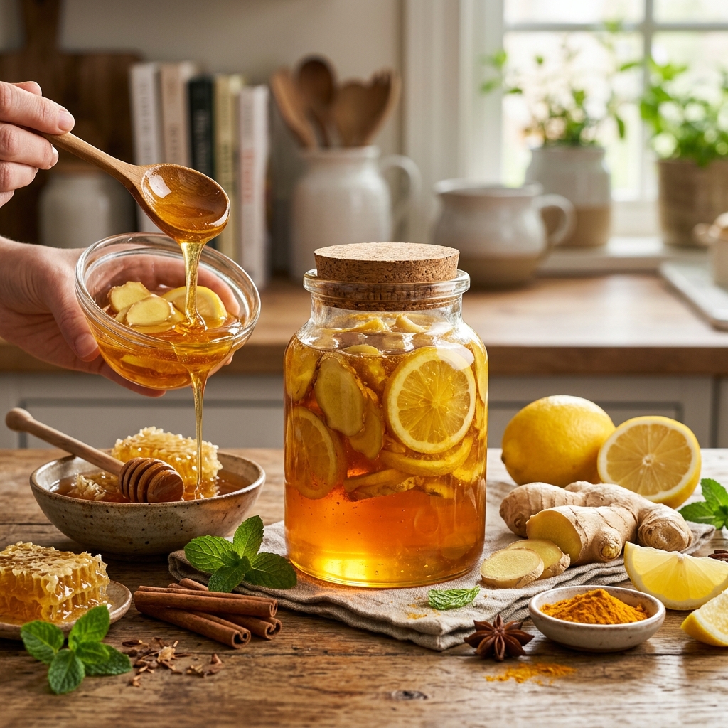 Golden Honey Hack With Ginger and Lemon
