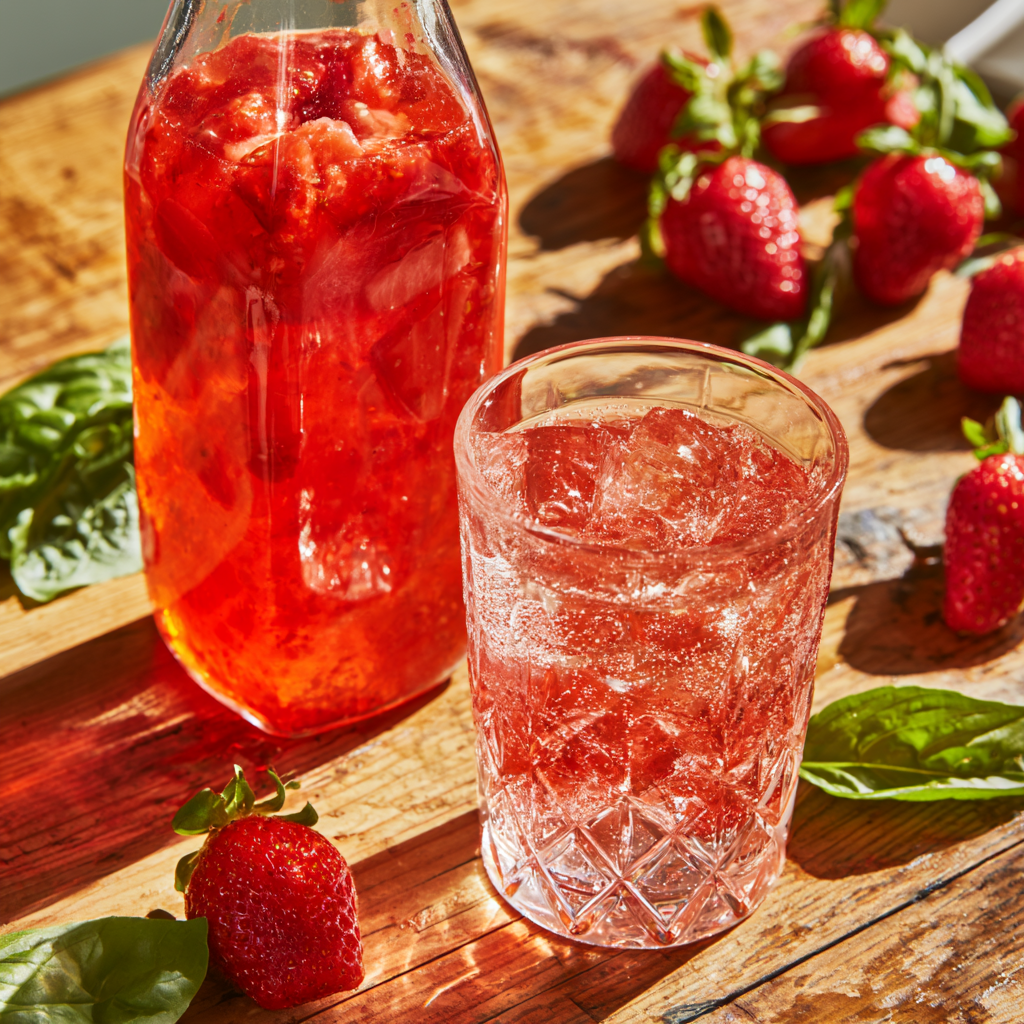 Strawberry Basil Shrub Recipe