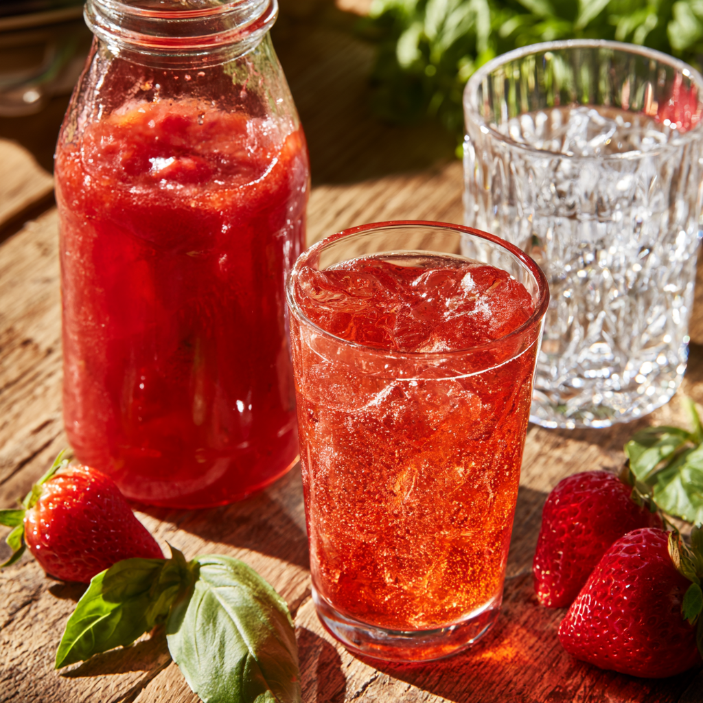 Strawberry Basil Shrub Recipe